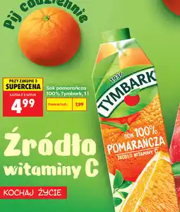 Biedronka Sok pomarańcza 100% Tymbark oferta