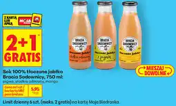Biedronka Sok 100% tłoczone jabłko Bracia Sadownicy oferta