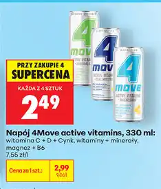 Biedronka Napój 4Move active vitamins oferta