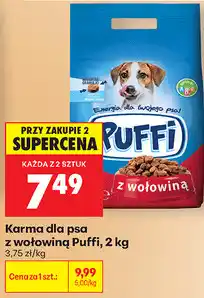 Biedronka Karma dla psa z wołowiną Puffi oferta