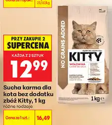 Biedronka Sucha karma dla kota bez dodatku zbóż Kitty oferta