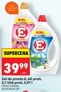 Biedronka Żel do prania E, 60 prań, 2,7 l/66 prań, 2,97 l oferta