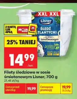 Biedronka Filety śledziowe w sosie śmietanowym Lisner oferta