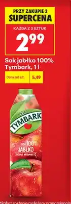 Biedronka Sok jabłko Tymbark 100% oferta