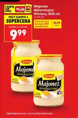 Biedronka Majonez dekoracyjny Winiary oferta