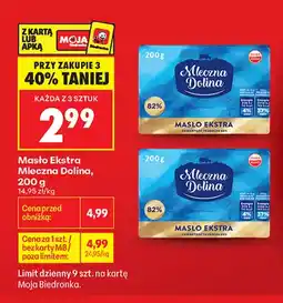 Biedronka Masło Ekstra Mleczna Dolina oferta