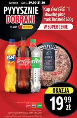Biedronka Zestaw napój gazowany Coca-Cola 1 l + pizza Donatello 600 g oferta