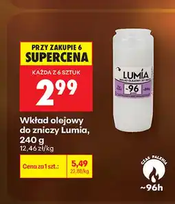 Biedronka Wkład olejowy do zniczy Lumia oferta