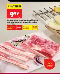 Biedronka Boczek wieprzowy bez kości i skóry pakowany próżniowo Kraina Mięs oferta