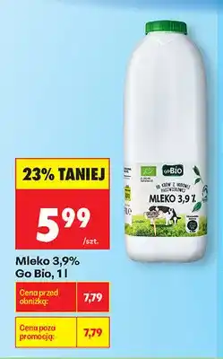 Biedronka Mleko Go Bio 3,9% oferta