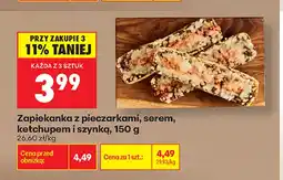 Biedronka Zapiekanka z pieczarkami, serem, ketchupem i szynką oferta