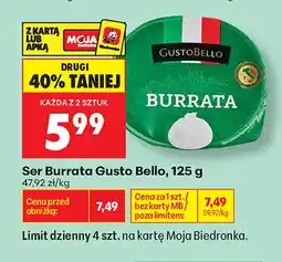 Biedronka Ser Burrata Gusto Bello oferta
