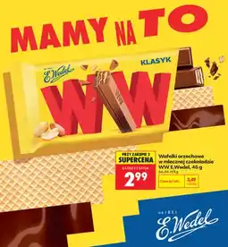 Biedronka Wafelki orzechowe w mlecznej czekoladzie WW E.Wedel oferta
