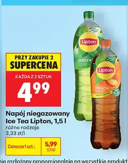 Biedronka Napój niegazowany Ice Tea Peach Lipton oferta