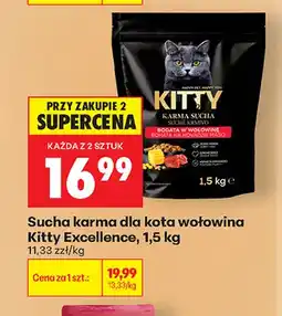 Biedronka Sucha karma dla kota wołowina Kitty Excellence oferta