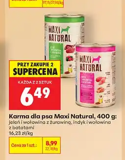 Biedronka Karma dla psa Maxi Natural indyk i wołowina z batatami oferta