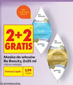 Biedronka Maska do włosów Be Beauty 2-pak oferta