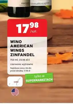 Stokrotka Wino czerwone American Wings Zinfandel wytrawne oferta