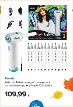 Smyk Airbrush T-shirt aerograf z markerami do malowania po tkaninach 12 kolorów Fiorello oferta