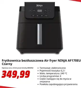 Frytkownica beztłuszczowa Ninja AF170EU czarny