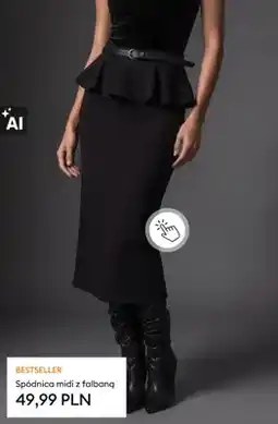 Sinsay Spódnica midi z falbaną oferta