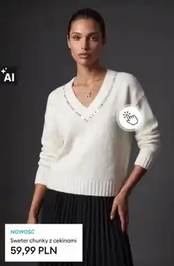 Sinsay Sweter chunky z cekinami oferta