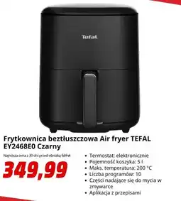 Media Markt Frytkownica beztłuszczowa Tefal EY2468E0 czarny oferta
