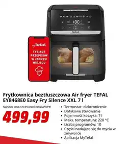 Media Markt Frytkownica beztłuszczowa Tefal EY8468E0 Easy Fry Silence Xxl oferta