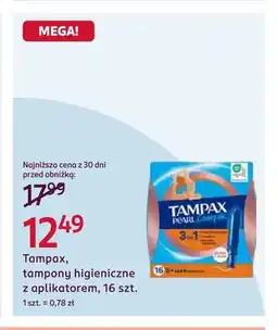 Rossmann Tampony higieniczne z aplikatorem Tampax oferta