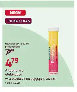 Rossmann Elektrolity w tabletkach musujących Altapharma oferta