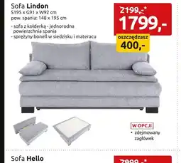 Black Red White Sofa Lindon oferta
