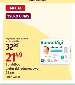 Rossmann Pieluszki jednorazowe Bambiboo oferta