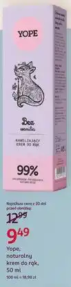 Rossmann Yope Bez i wanilia, naturalny nawilżający krem do rąk oferta