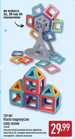 ALDI Toylino klocki magnetyczne mały zestaw oferta
