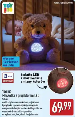 ALDI TOYLI NO Maskotka z projektem LED oferta