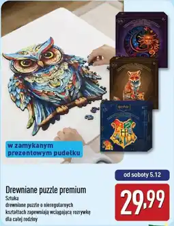 ALDI Drewniane puzzle premium oferta