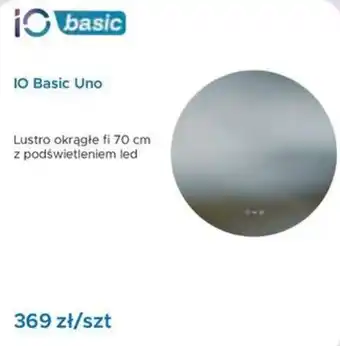 IO Basic Uno Lustro okrągłe fi 70 cm z podświetleniem led