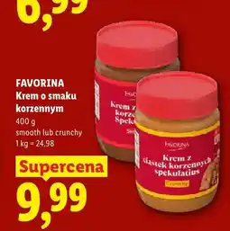 Lidl Krem o smaku korzennym crunchy Favorina oferta
