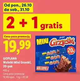 Lidl Wafelki Mini Grześki 20-pak oferta