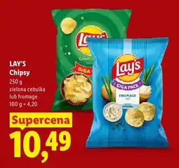 Lidl Chipsy Lay's Giga Pack zielona cebulka oferta