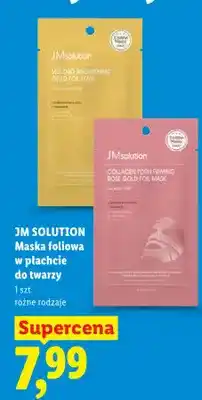 Lidl Maska foliowa w płachcie do twarzy JM Solution Vita Duo Brightening Gold Foil oferta