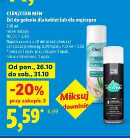 Lidl Żel do golenia dla mężczyzn Hydro Cien Men oferta