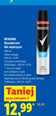 Lidl Dezodorant dla mężczyzn Rexona Cobalt Dry oferta