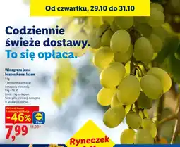 Lidl Winogrona jasne bezpestkowe luzem Ryneczek Lidla oferta