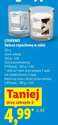 Lidl Świeca zapachowa w szkle Livarno oferta