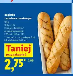 Lidl Bagietka z masłem czosnkowym oferta