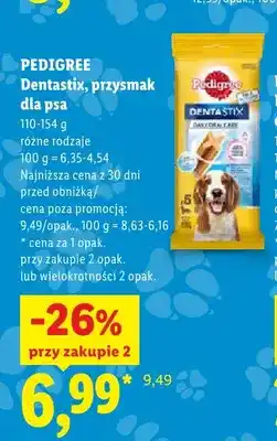 Lidl Przysmak dla psa Pedigree Dentastix oferta