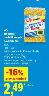 Lidl Zmywaki do delikatnych powierzchni W5 2-pak oferta