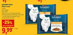 Lidl Karma dla kotów Gourmet Perle Filety w sosie 4-pak oferta