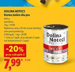 Lidl Karma mokra dla psa wołowina Dolina Noteci Premium oferta